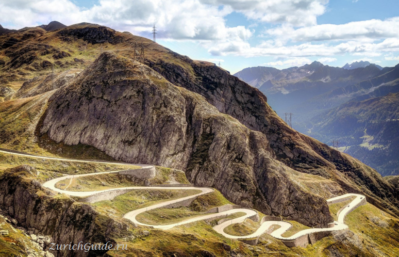 Перевал Сен-Готард (Gotthardpass / Passo del San Gottardo) - Альпийские горные перевалы в Швейцарии