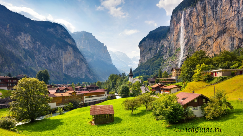Лаутербруннен (Lauterbrunnen), Швейцария - в окрестностях Интерлакена, регион Юнгфрау. Что посмотреть в Лаубербруннене - водопады Штауббах, Трюммельбах