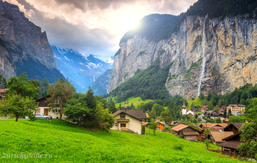 Лаутербруннен (Lauterbrunnen), Швейцария - в окрестностях Интерлакена, регион Юнгфрау. Что посмотреть в Лаубербруннене - водопады Штауббах, Трюммельбах