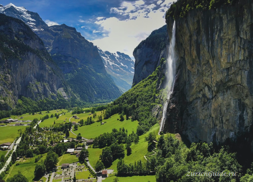 Лаутербруннен (Lauterbrunnen), Швейцария - в окрестностях Интерлакена, регион Юнгфрау. Что посмотреть в Лаубербруннене - водопады Штауббах, Трюммельбах