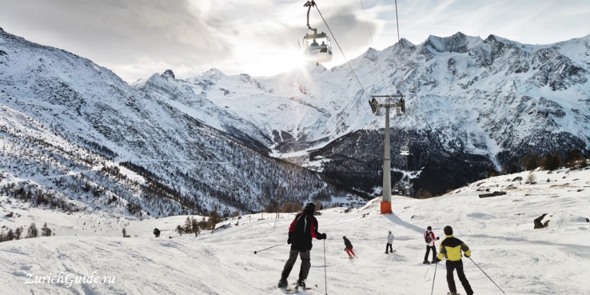 Saas-Fee-3 Горнолыжный курорт Саас-Фе или Зас-Фе (Saas Fee), Швейцария - как добраться из аэропорта, стоимость, ски-пассы, карта склонов. Что посмотреть в Саас-Фе