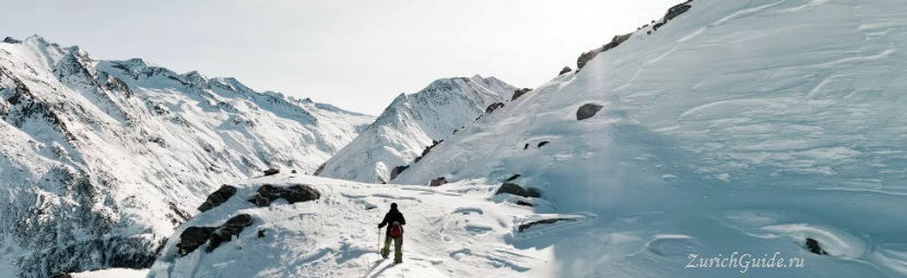 Saas-Fee-8-winter-wandern Горнолыжный курорт Саас-Фе или Зас-Фе (Saas Fee), Швейцария - как добраться из аэропорта, стоимость, ски-пассы, карта склонов. Что посмотреть в Саас-Фе