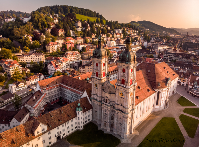 Санкт-Галлен (St. Gallen), Швейцария - путеводитель по Санкт-Галлену, как добраться, достопримечательности, фото. Монастырь и библиотека Санкт-Галлена