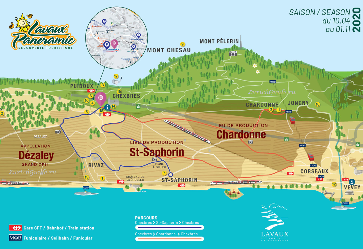 Lavaux vineyards Switzerland Lake Geneva mini train