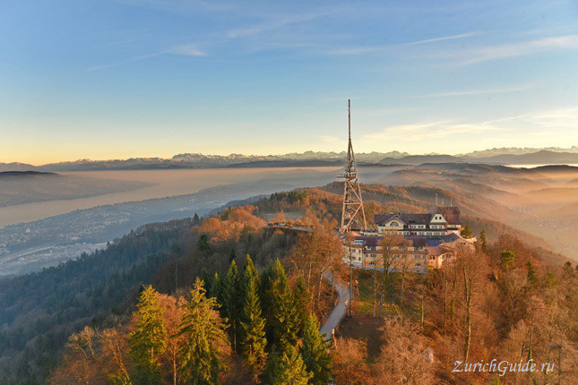 Uetliberg, гора Утлиберг, Цюрих, Швейцария, путеводитель по Цюриху Новый год в Цюрихе на горе Утлиберг в отеле Утоколь