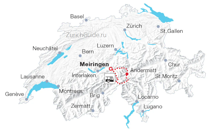 PostBus Switzerland mountain passes routes map